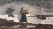 Winslow Homer Inside the Bay,Cullercoats (mk44) china oil painting reproduction